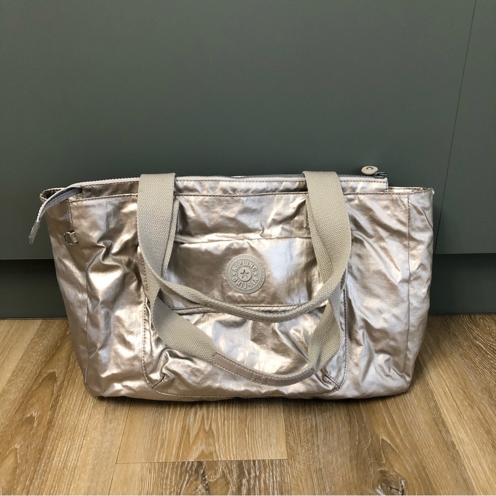 Kipling Large Metallic Shoulder Bag Tote